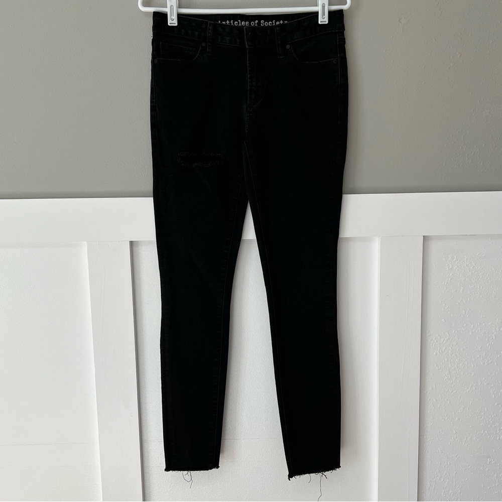Articles of Society Sarah Cut Off Hem Skinny Jeans